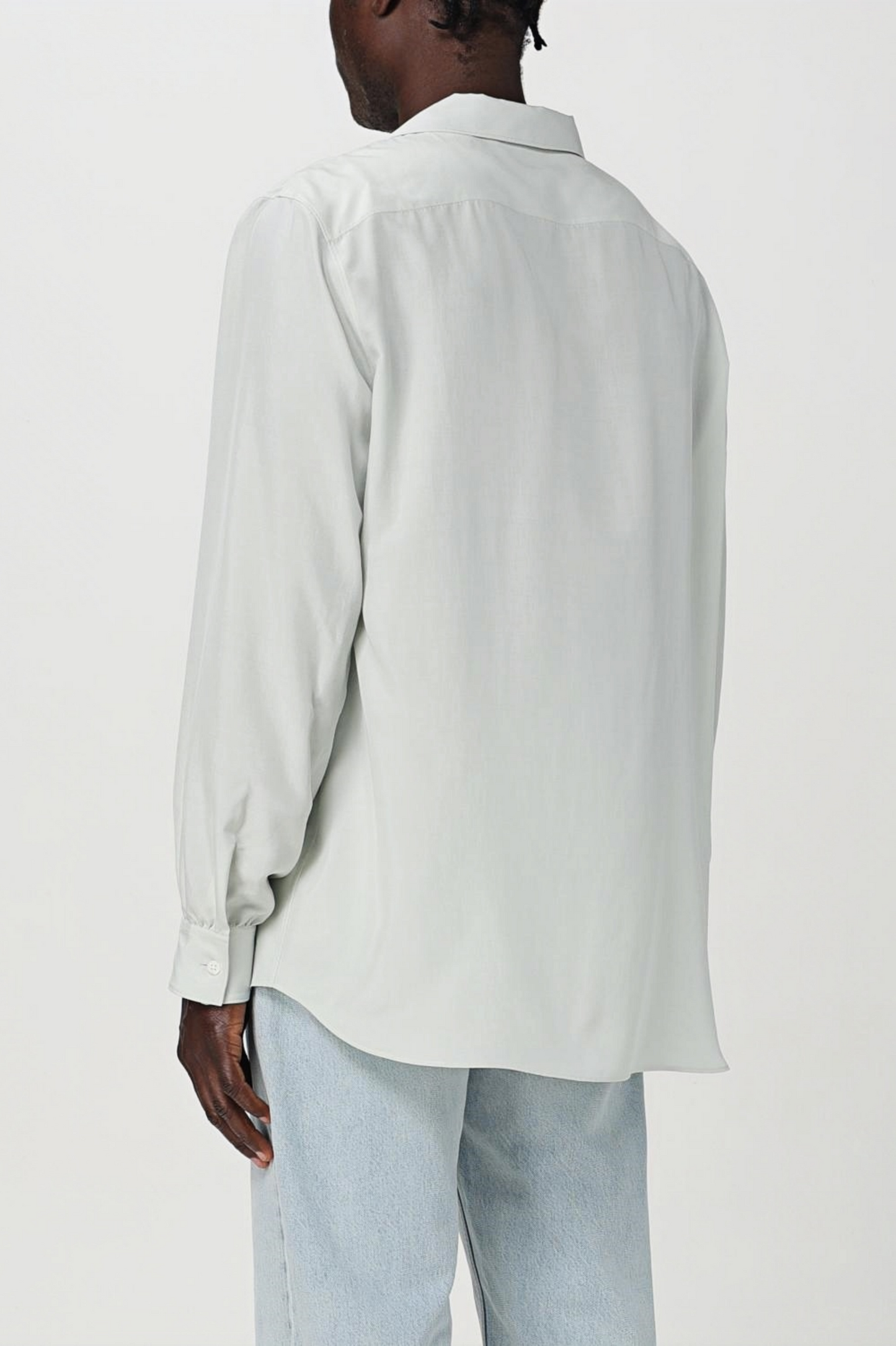 Firmin white classic button-up long-sleeve shirt