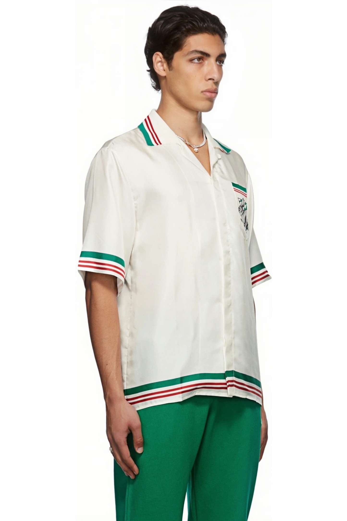 Florian white rabbit check sport short-sleeve shirt