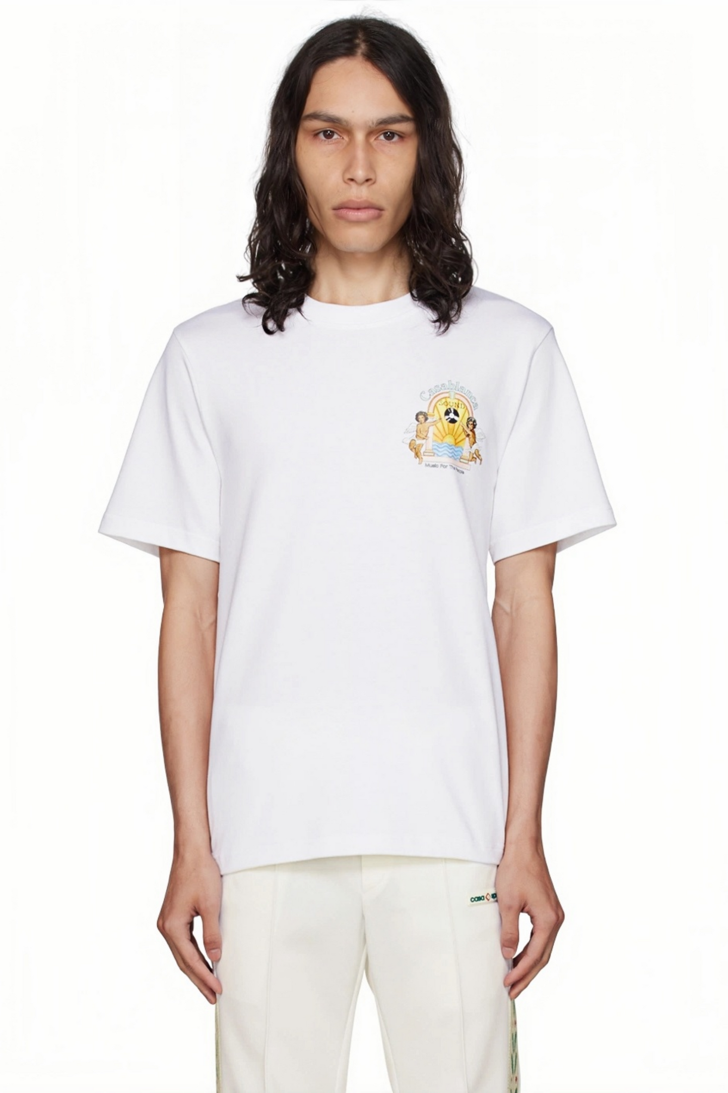 Ethan white graphic-print t-shirt
