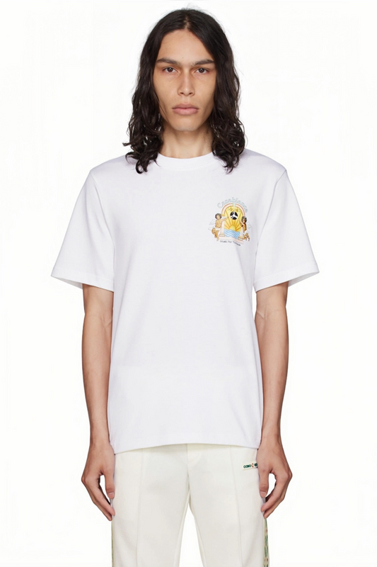 Ethan white graphic-print t-shirt