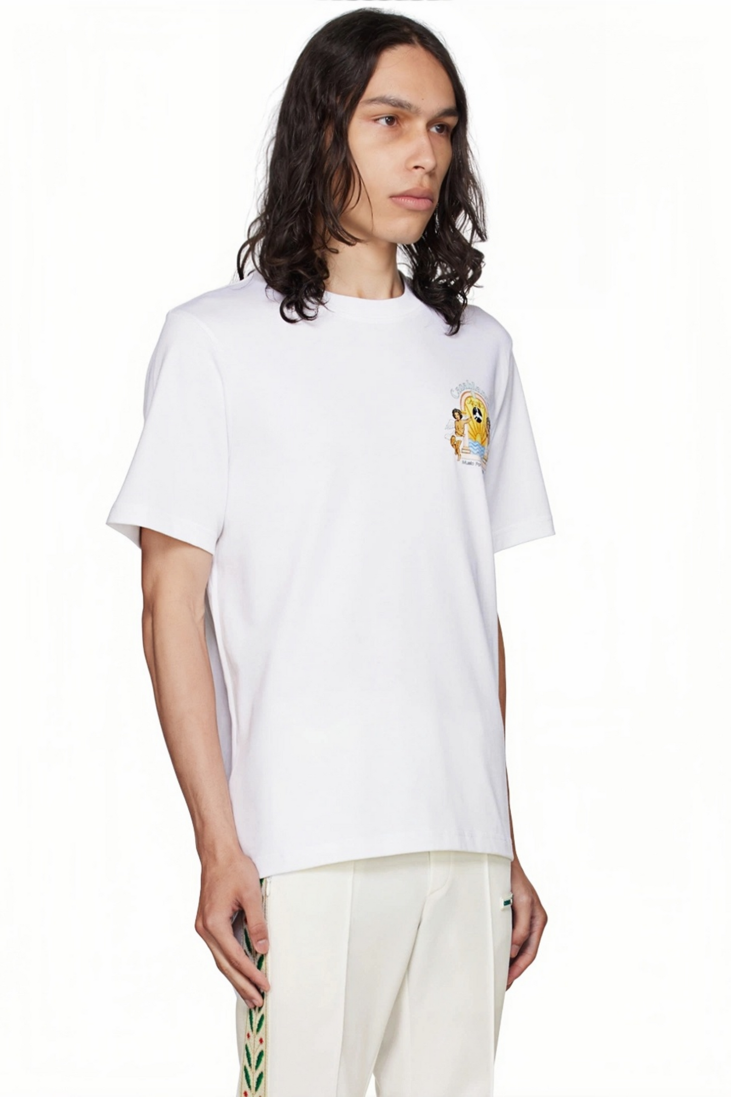 Ethan white graphic-print t-shirt